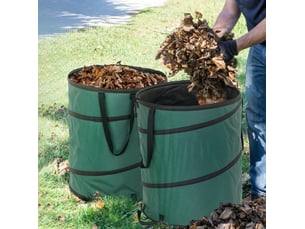 Sacs de jardin 2 x 160 l ø55 x 65 cm pliables verts