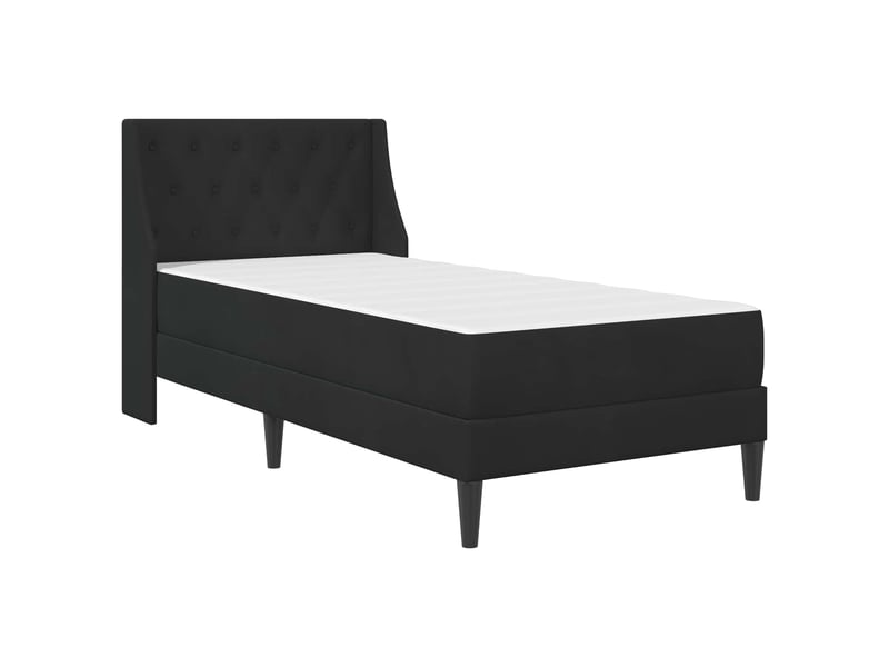  Lit simple- lit adulte -  cadre de lit avec matelas noir 100 x 200 cm velours  - Conforama B