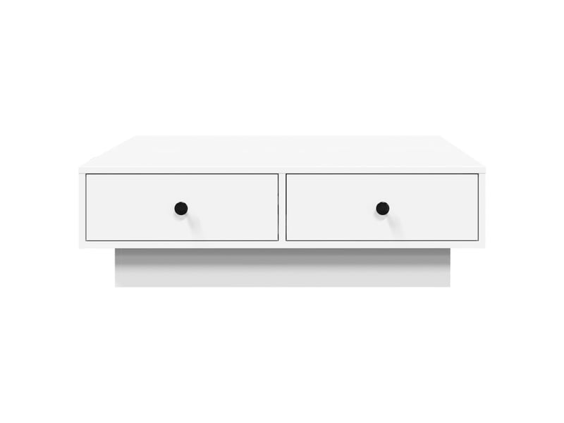  Table basse - table de salon - table à thé blanc 90x90x28 cm aggloméré  - Conforama D