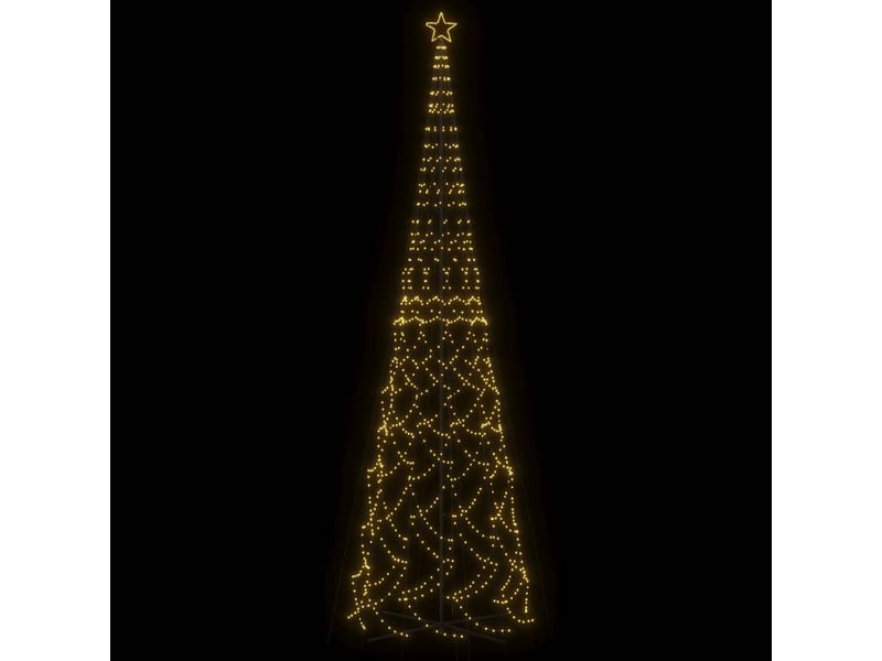 Arbre de noël, sapin de noël cône 3000 led blanc chaud 230x800 cm - Conforama D