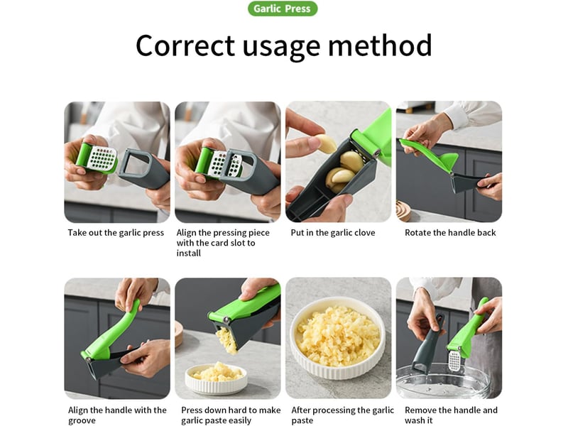 Presse-ail en acier inoxydable – outil manuel pour hacher les pommes de terre, multifonctionnel et amovible, gadget de cuisine pour la préparation de - Conforama D