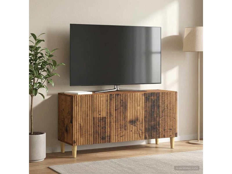 Meuble tv - banc tv - meuble de rangement 99 x 34,5 x 50 cm bois ancien bois d'ingénierie  - Conforama B