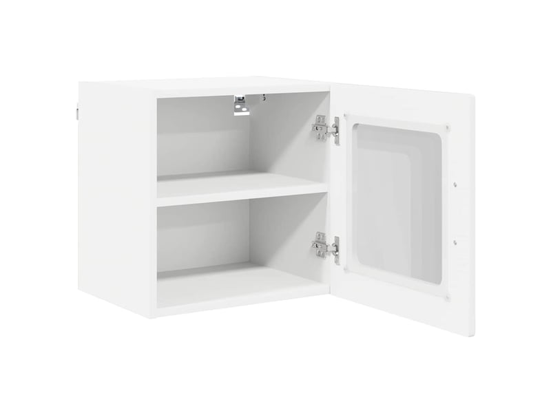  Meuble mural de cuisine, cabinet en verre mural blanc brillant 40x31x40cm shl2138  - Conforama E
