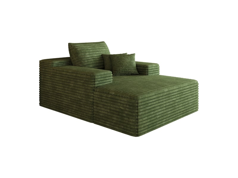  Canapé modulable velours côtelé 115 x 159 cm, avec chaiselongue, assise profonde, sans montage, canapé compressé confortable Fay Lum - Conforama R