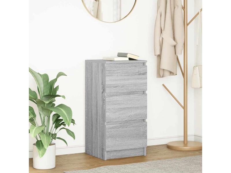  Buffet - bahut - meuble de rangement sonoma gris 37,5x35x76 cm bois d'ingénierie  - Conforama B