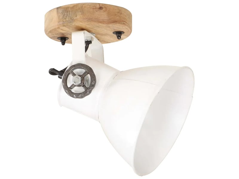  Lot de 2 lampes murales industrielles forme abat-jour 20 x 25 cm ambiance cosy style rural en fer blanc 02_0046655  - Conforama C