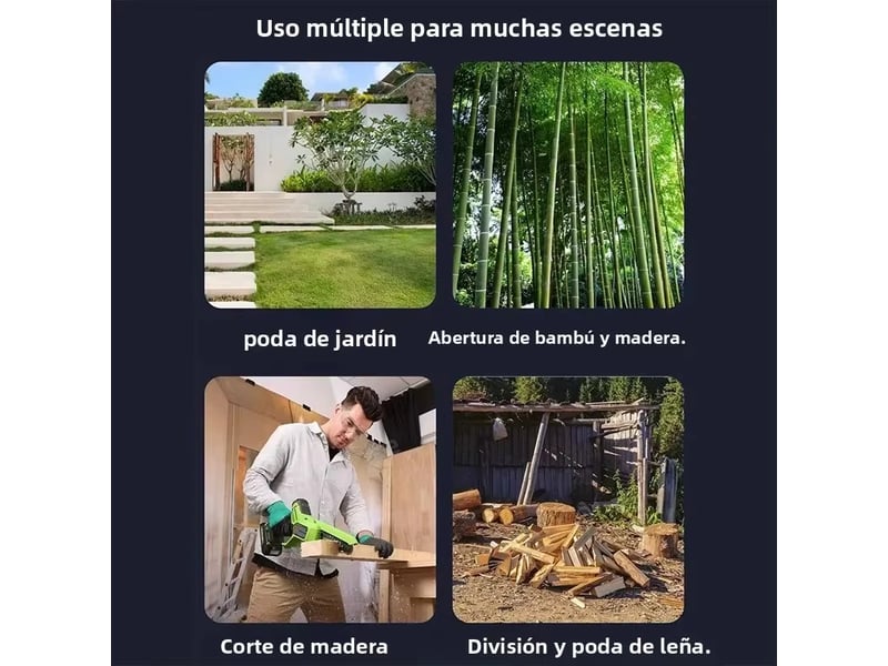  Greenworks mini tronçonneuse 24 v 6 moteur sans brosse petite scie à main sans fil avec batterie 4,0 ah et chargeur outil-bas de tension  - Conforama B
