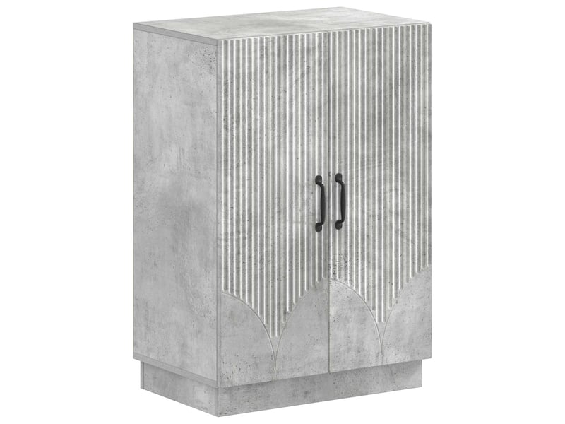  Meuble à chaussures, armoire à chaussures hoorn 59,5x39,5x87 cm gris béton  - Conforama A