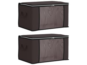 Boîte de rangement avec fenêtre latérale transparente 2 pcs shl53851