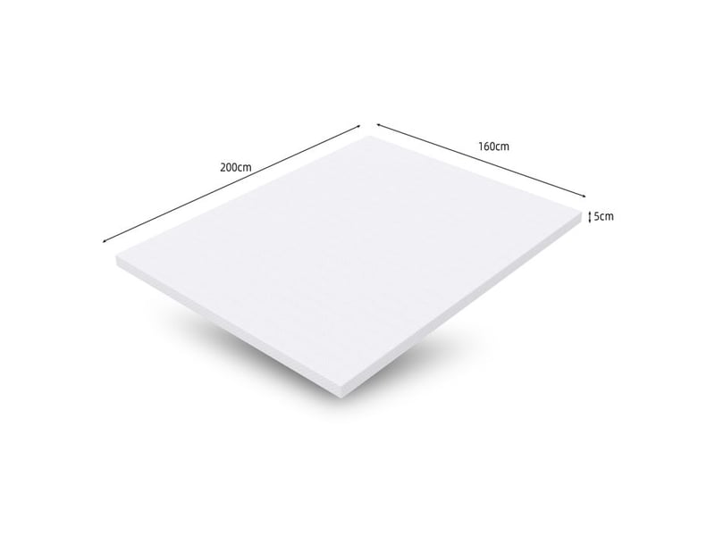  Matelas confortable - 160x200 cm - hauteur 5 cm - certifié oeko-tex - mousse qx - blanc - housse amovible et lavable 160x200x5cm - Conforama D
