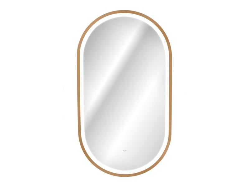  Miroir salle de bain led doré ovale 90x50 cm design  - Conforama A