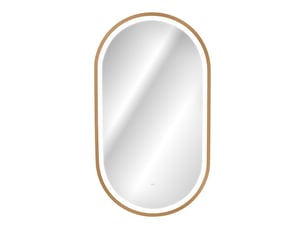 Miroir salle de bain led doré ovale 90x50 cm design