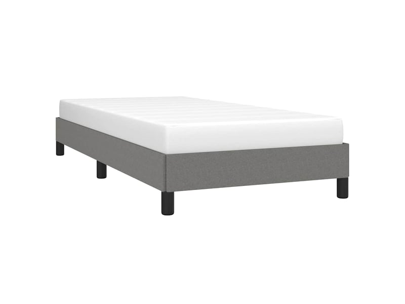  Lit simple- lit adulte -  cadre de lit sans matelas gris foncé 100x200 cm tissu  - Conforama B