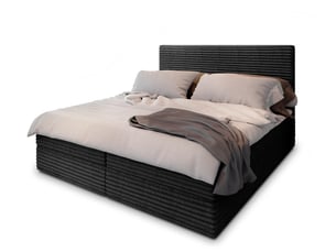 Lit avec rangement 140x200 cm <strong>MASSENO</strong>  <strong></strong> coloris noir