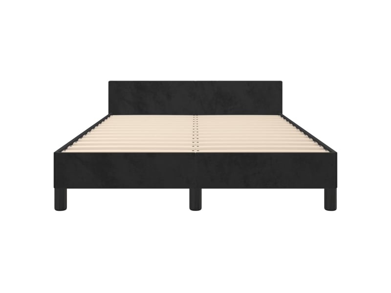  Lit double- lit adulte -  cadre de lit sans matelas noir 120x190 cm velours  - Conforama D