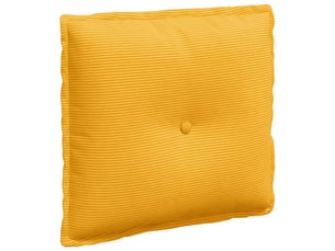 Coussin de dos, coussin de dossier jaune clair 50 x 45 cm tissu en velours côtelé cf54786
