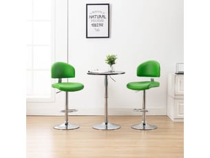 Lot de 2 tabouret de bar, chaise de bar vert similicuir shl92121