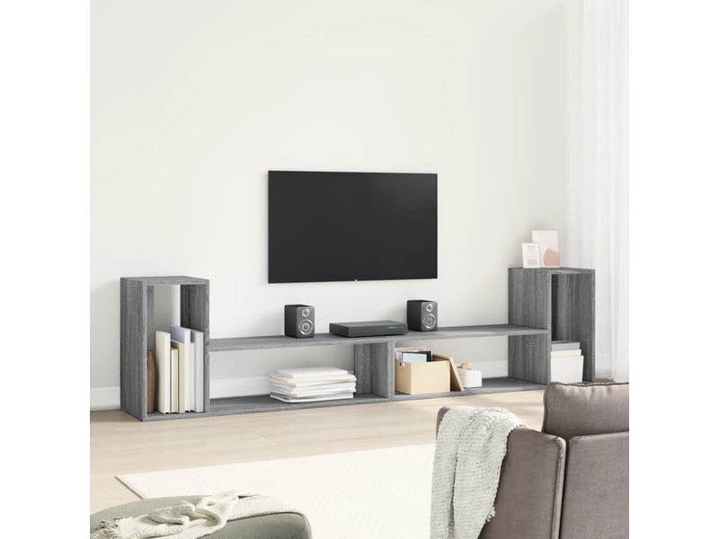  Meuble tv - banc tv - meuble de rangement sonoma gris  - Conforama C