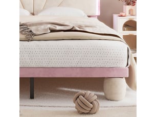 Lit 2 places 140x200 cm <strong></strong>  <strong>beige</strong> coloris beige