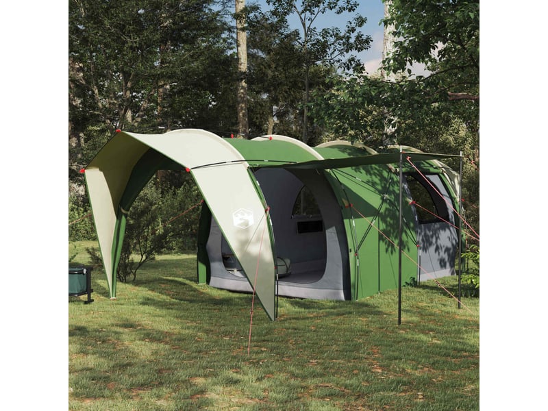  Tente tunnel, tente de camping 6 personne vert polyester 185t avec revêtement pu  - Conforama B