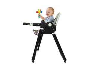 Chaise haute bébé 2-en-1,59x76x96 cm,pliable avec fonction transat,vert foncé