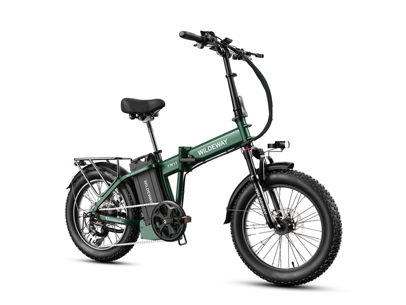 Vélo électrique pliable wildeway fw11, 1680 wh, pneus 20, vert - Conforama A