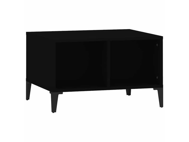  Table basse | table de salon noir 60x50x36,5 cm bois d'ingénierie  - Conforama A