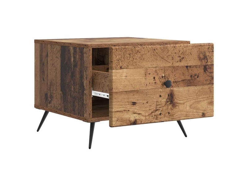  Table basse - table de salon - table à thé bois ancien 49 x 50 x 40 cm bois d'ingénierie  - Conforama D
