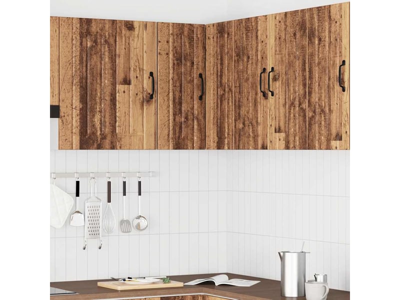 Armoire d'angle murale de cuisine lucca vieux bois - Conforama C