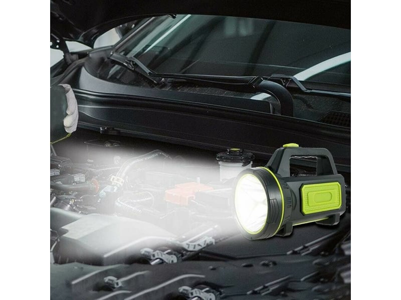  Lampe torche led ultra puissante rechargeable usb1200 mah avec lumière latérale lampe de poche etanche haute puissance pour urgence ran  - Conforama D