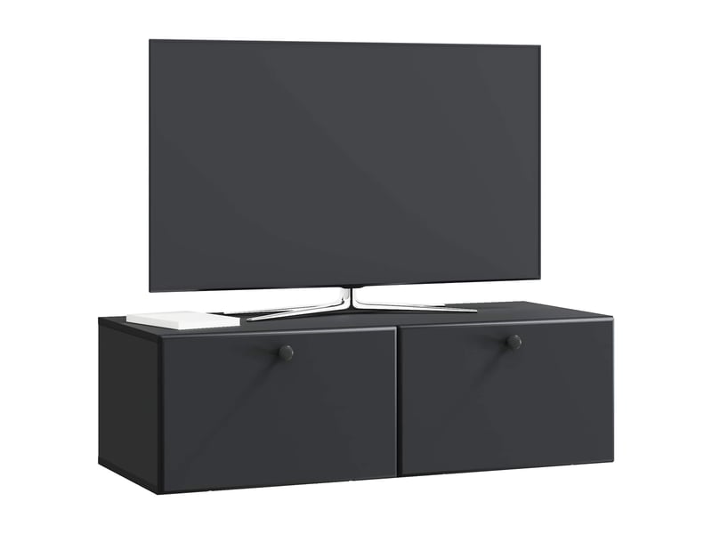  Meuble tv - banc tv - meuble de rangement mural 98 x 41 x 30 cm noir bois d'ingénierie  - Conforama C