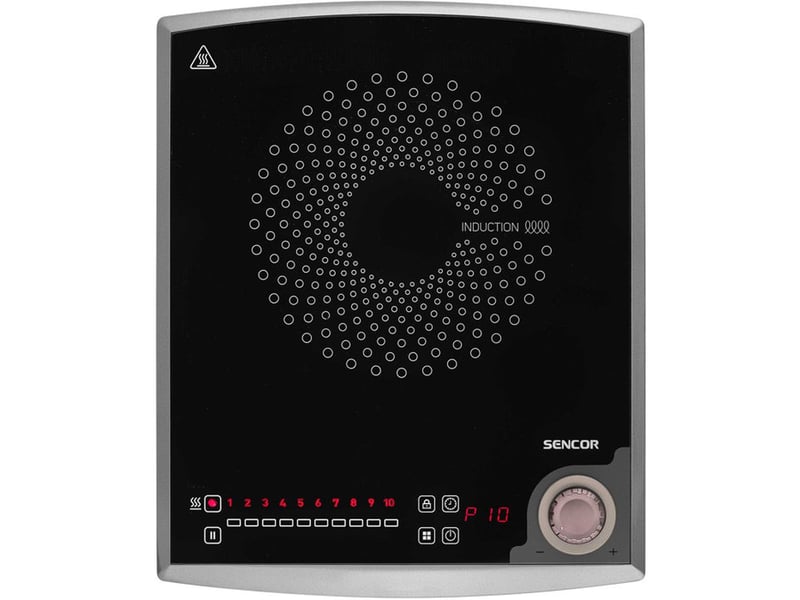 Table de cuisson induction portable 1 foyer 2000 w verre ceramique noir 10 niveaux commande tactile et rotative minuterie programmable jusqu a 3 h 41023292 - Conforama B