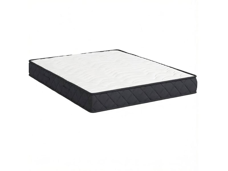  Matelas 140x190 cm pour 2 personnes, mousse à mémoire de forme, 20 cm, blanc et gris, housse en polyester  - Conforama A