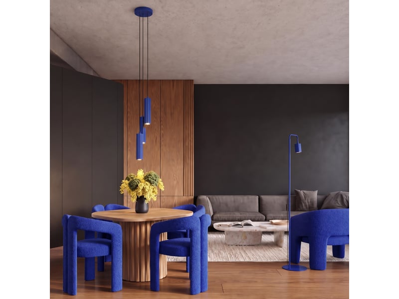 Lampadaire rayo 1 outremer aluminium moderne 160x30x30cm SL.3216 - Conforama B