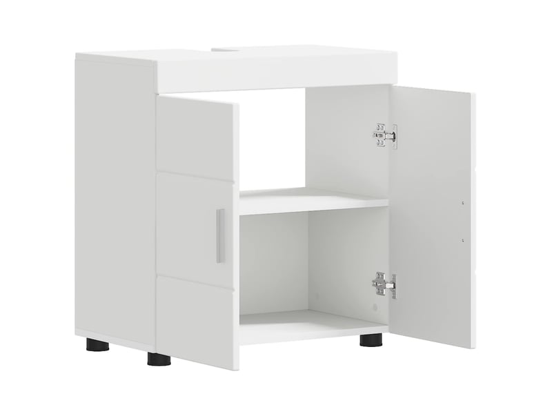 Ensemble d'armoire de salle de bain tulum blanc 60 x 34 x 63 cm cf62968 - Conforama E