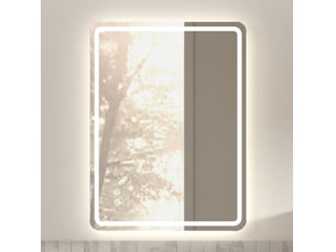 Miroir de salle de bains led 60x80 cm réglable argenté