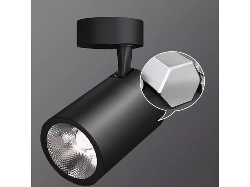 Éclairage de couloir, éclairage de balcon, spot orientable, éclairage d'îlot, éclairage de musée, éclairage de plafond en saillie, 30 w, 3 000, noir - Conforama E