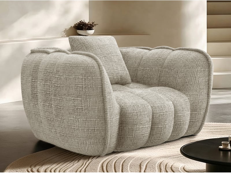 Lexzurn canapé droit compressé fixe,canapé droit fixe,avec coussin,conception ergonomique,profondeur d'assise accrue 60 cm,adapté à de nombreux contextes,base antidérapante - Conforama B