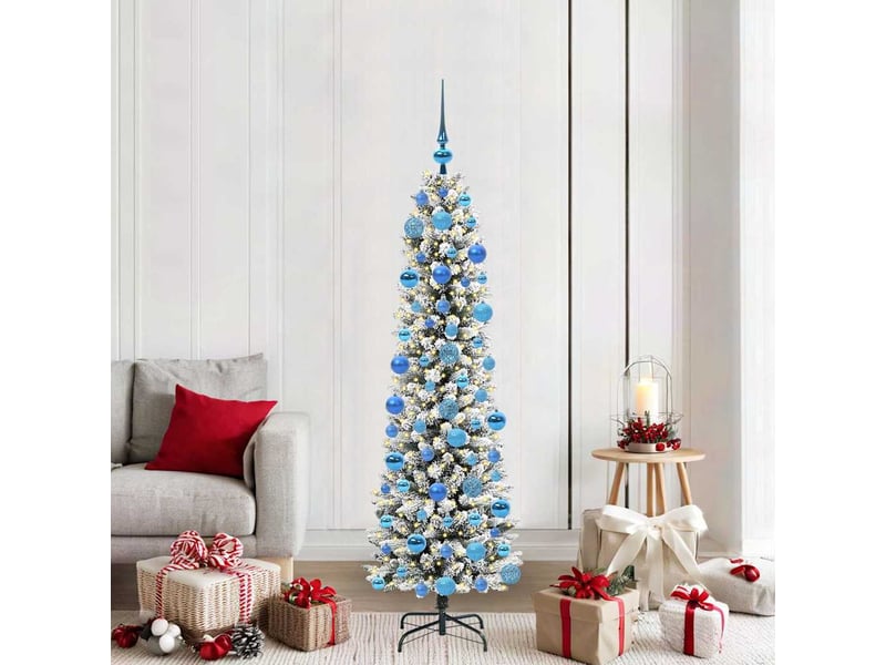  Sapin de noël - arbre de noël artificiel blanc 180 cm pvc, métal et plastique  - Conforama B