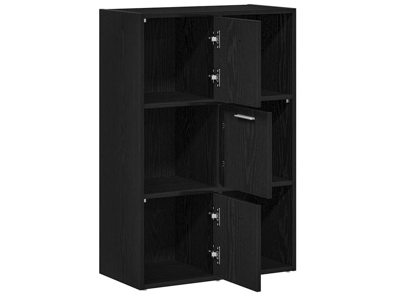  Bibliothèque, étagère de rangement en chêne noir 60,5 x 30 x 90 cm bois d'ingénierie  - Conforama E
