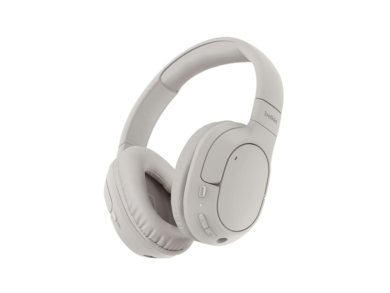 Casque sans fil bluetooth 5.4 avec réduction de bruit anc hybride belkin beige 981674