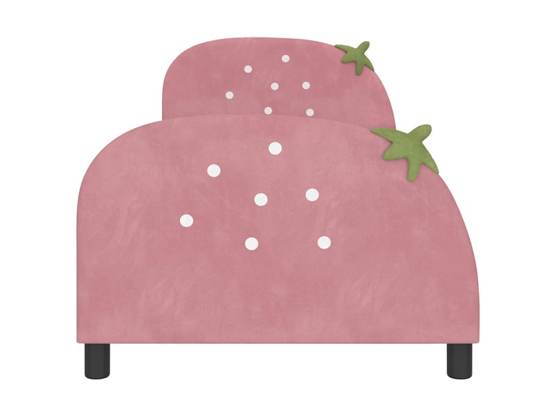  Cadre de lit pour enfants - lit jeune avec tête de lit rose 80 x 200 cm  - Conforama E