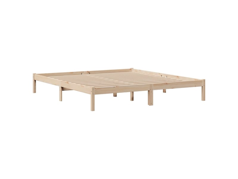  Lit double- lit adulte -  lit bibliothèque sans matelas 180x200 cm bois massif de pin  - Conforama D