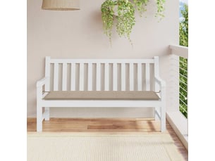 Coussin de banc de jardin, coussin d'assise taupe 150x50x3 cm tissu oxford cf52833