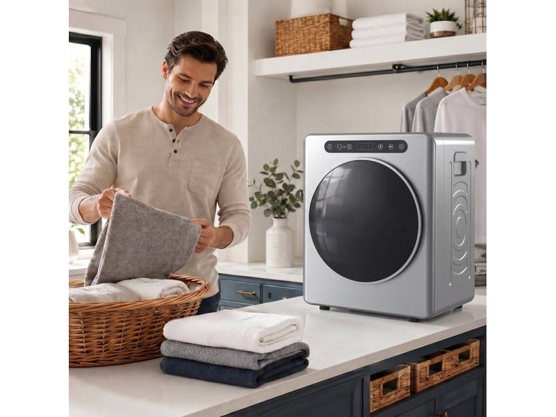  Sèche-linge à évacuation 5 kg 49x43x61 cm 1000 w argent  - Conforama C