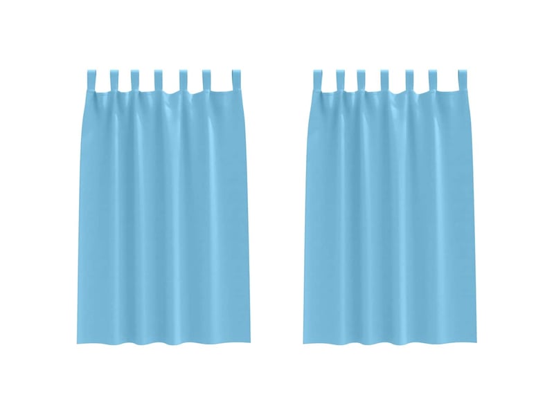 Lot de 2 rideaux occultants, rideaux black-out avec anneaux bleu clair 175 x 140 cm cf44588 - Conforama A