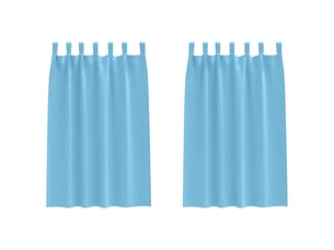 Lot de 2 rideaux occultants, rideaux black-out avec anneaux bleu clair 175 x 140 cm cf44588