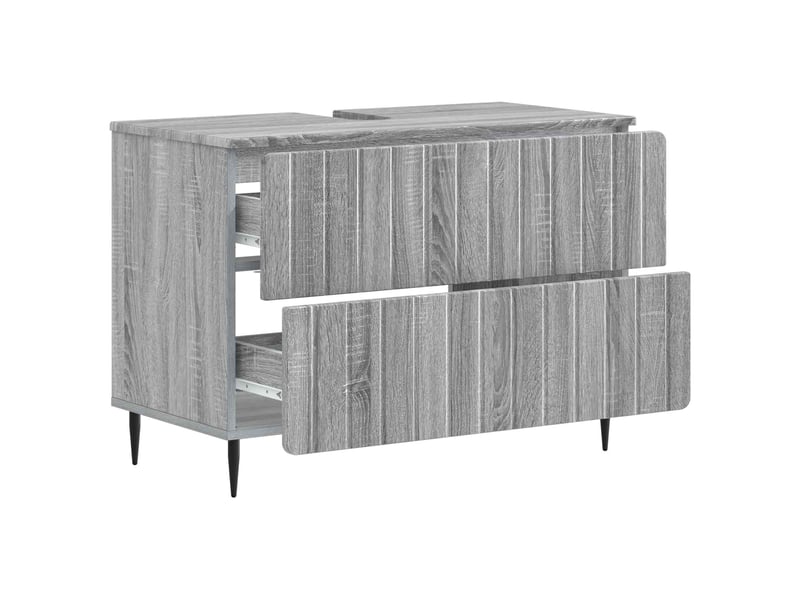 Meuble sous lavabo de salle de bain zwolle sonoma gris cf64957 - Conforama C