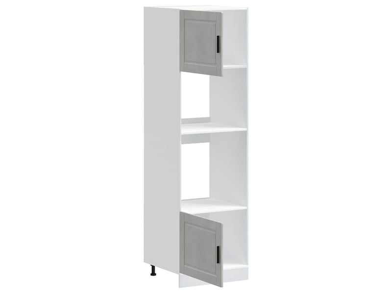  Meuble de rangement, armoires de four porto gris béton bois d'ingénierie  - Conforama E