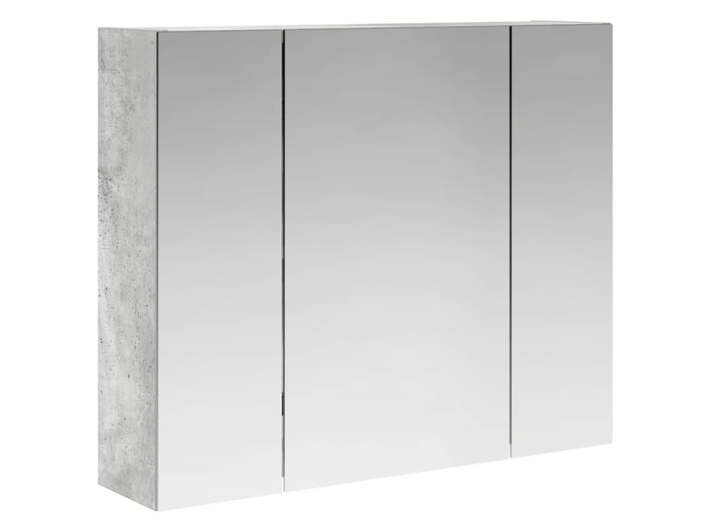 Armoire miroir de salle de bain, cabinet de salle de bain gris béton 60 x 14,5 x 50 cm cf65161 - Conforama A